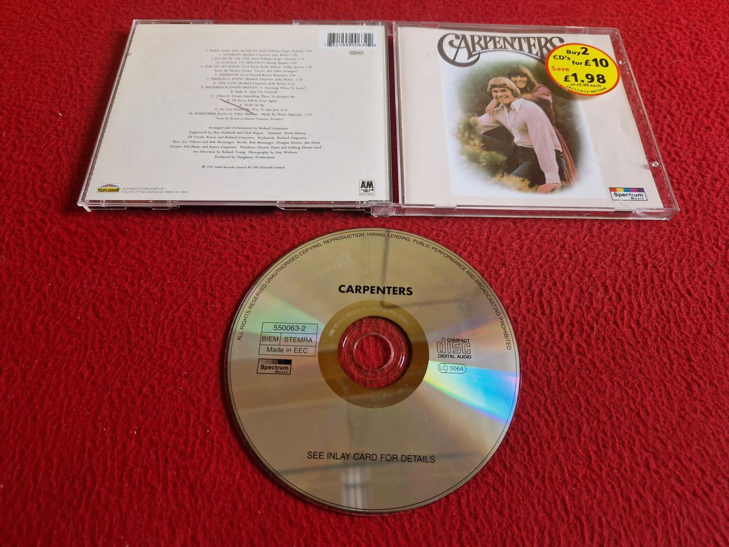 CARPENTERS - CARPENTERS CD