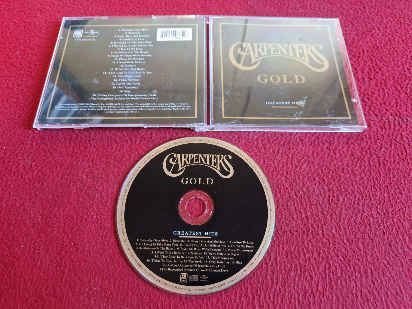 CARPENTERS GOLD GREATEST HITS CD