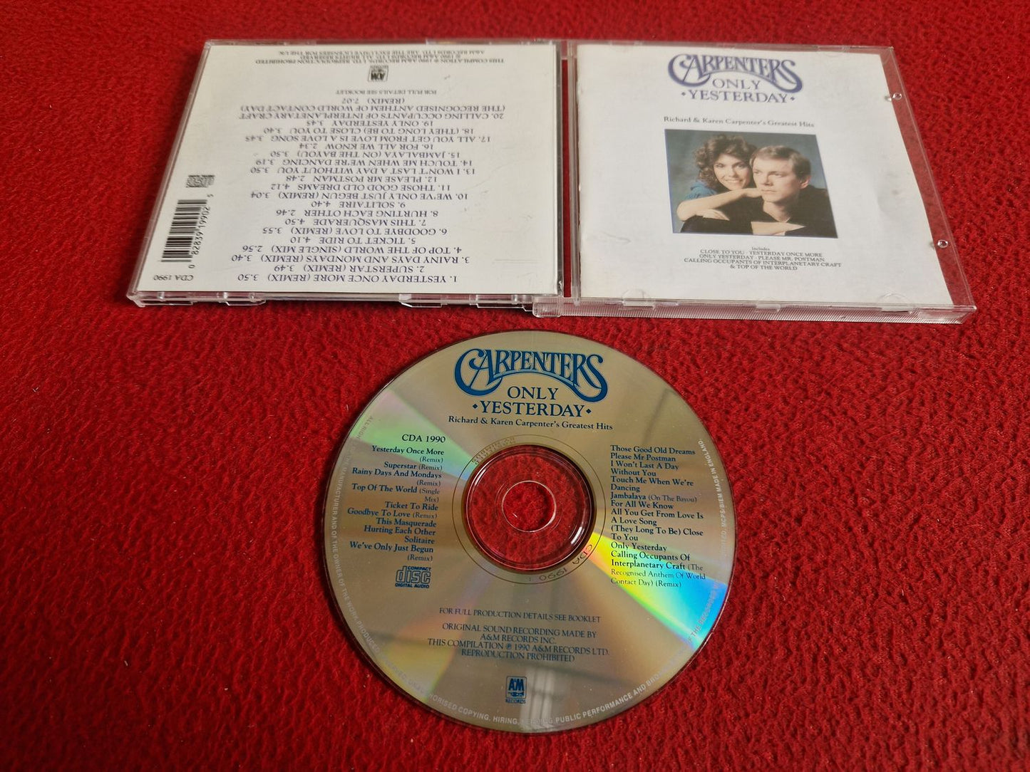 CARPENTERS ONLY YESTERDAY CD