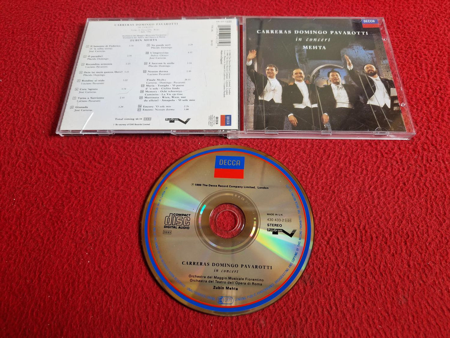 CARRERAS / DOMINGO / PAVAROTTI IN CONCERT MEHTA CD