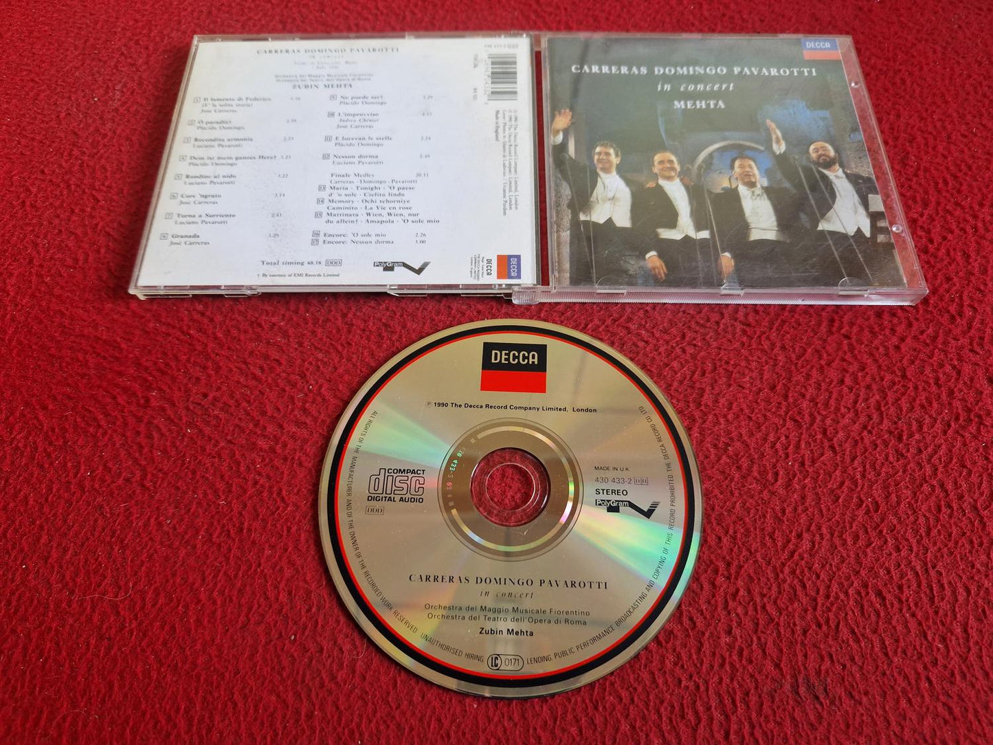 CARRERAS DOMINGO PAVAROTTI IN CONCERT MEHTA CD