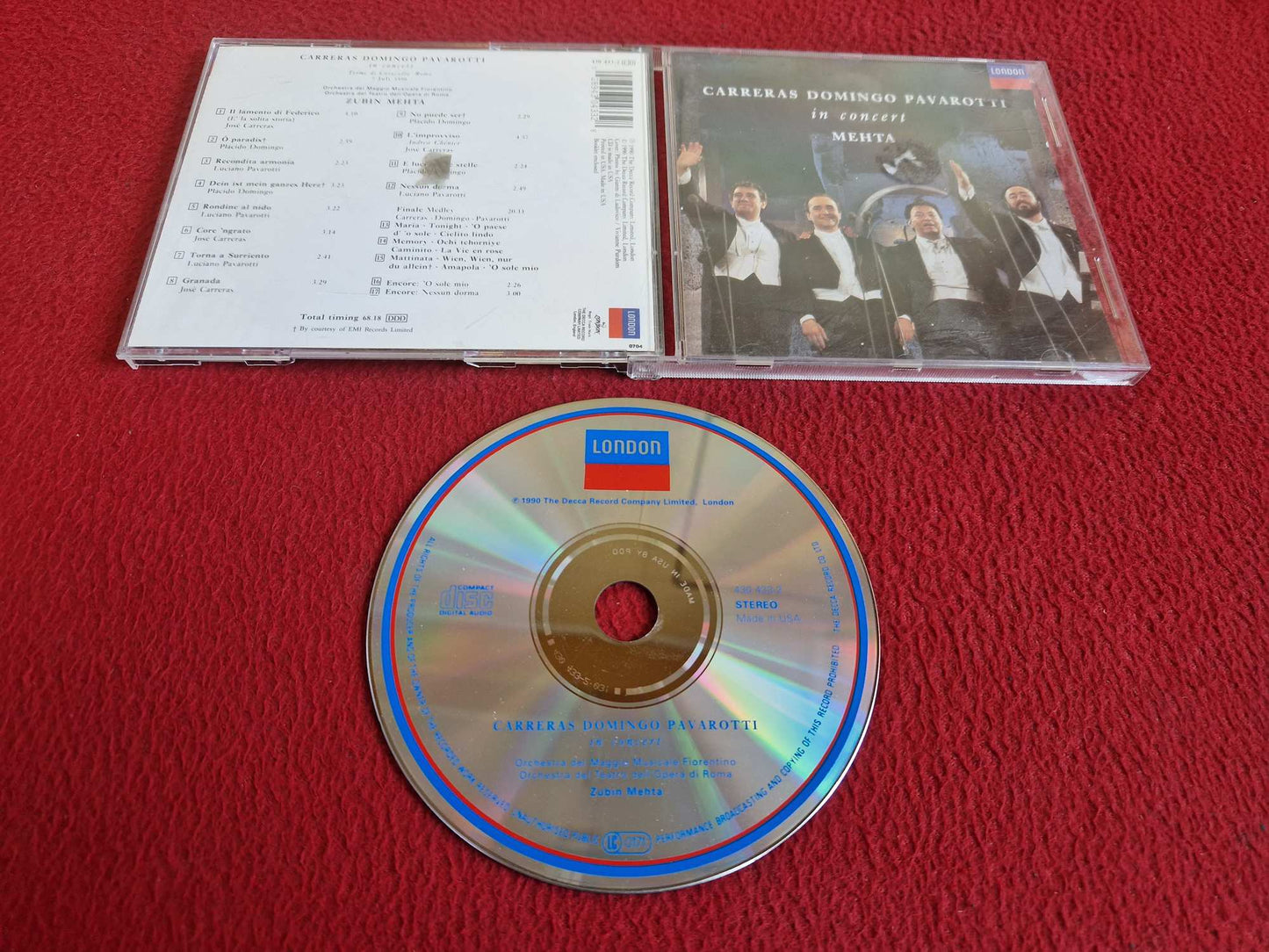 CARRERAS DOMINGO PAVAROTTI IN CONCERT MEHTA CD