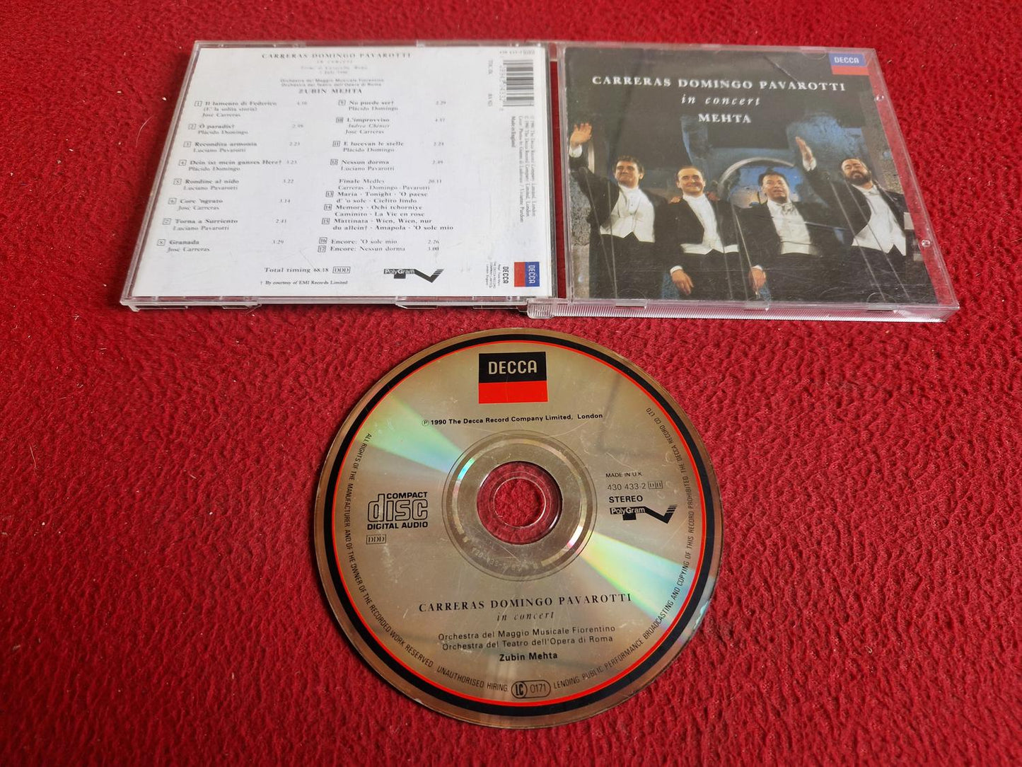 CARRERAS DOMINGO PAVAROTTI IN CONCERT MEHTA CD