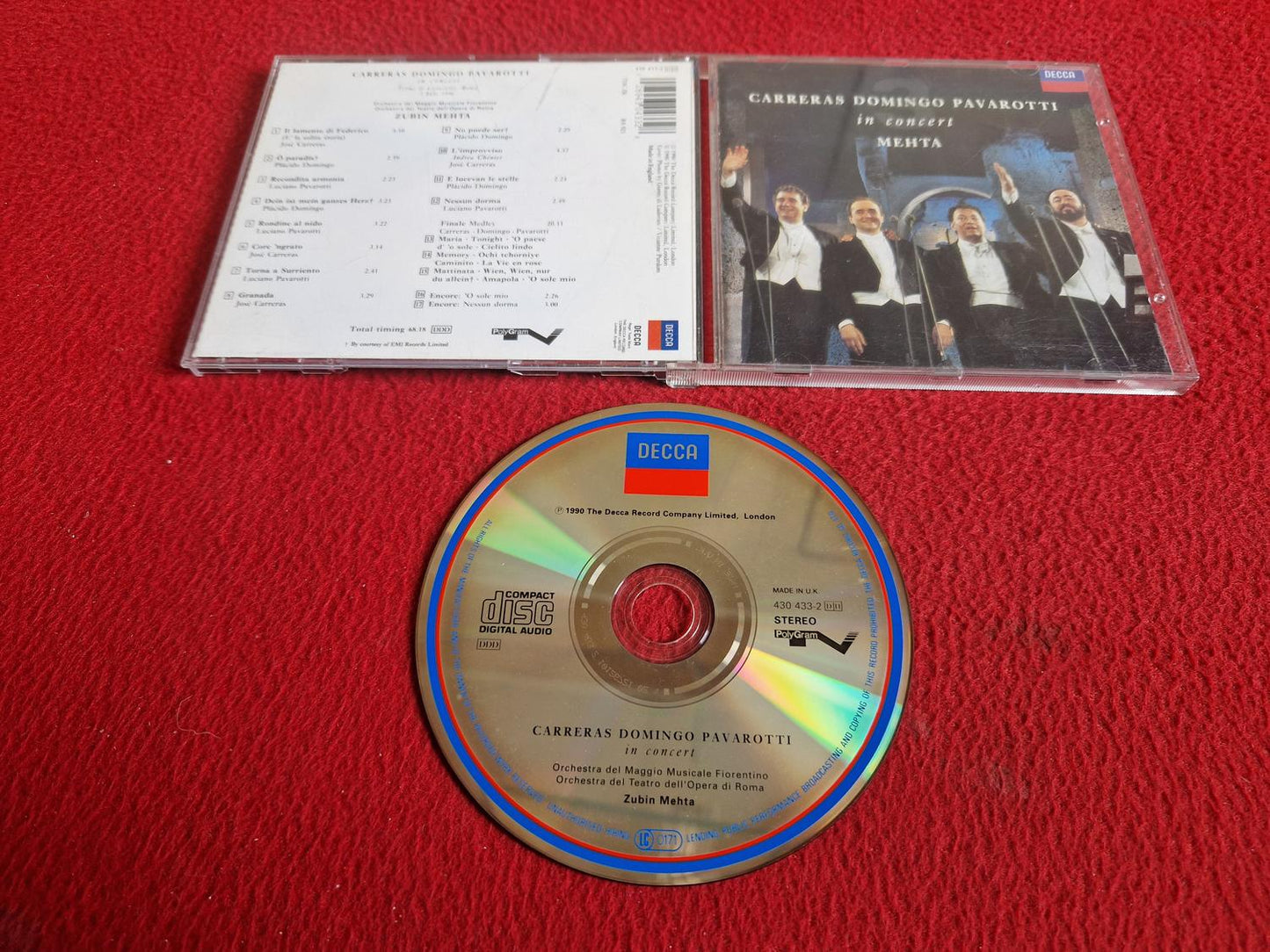 CARRERAS / DOMINGO / PAVAROTTI IN CONCERT MEHTA CD