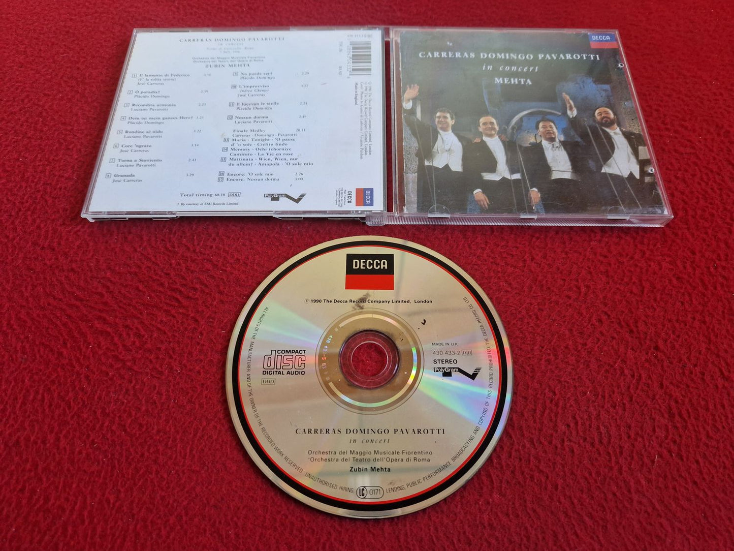 CARRERAS DOMINGO PAVAROTTI IN CONCERT MEHTA CD