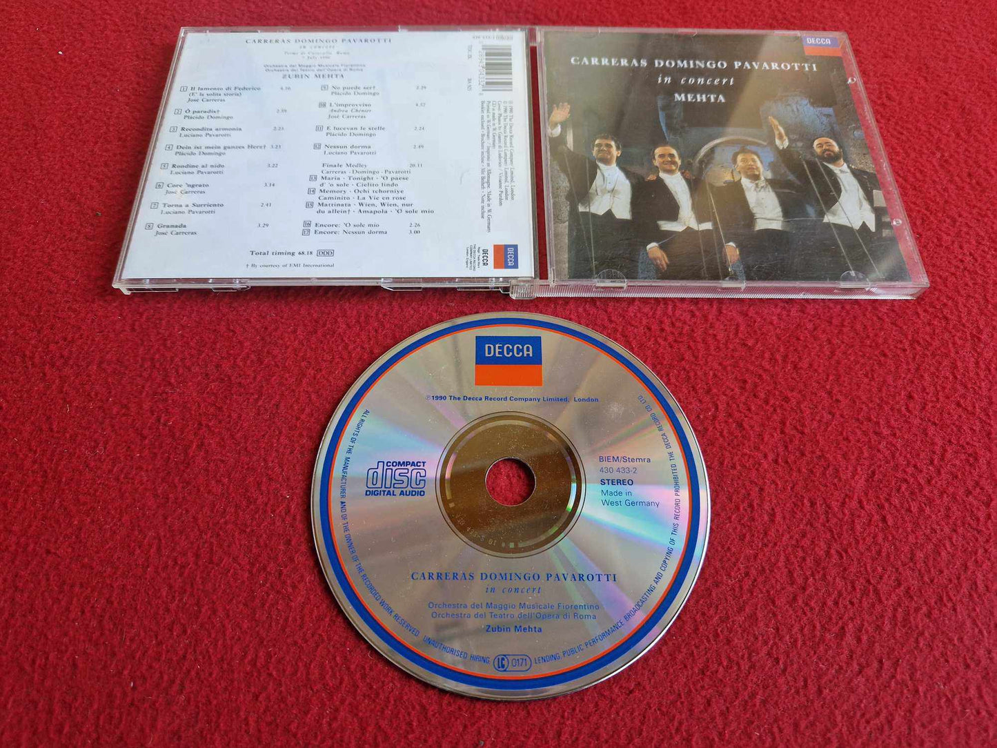 CARRERAS DOMINGO PAVAROTTI IN CONCERT MEHTA CD