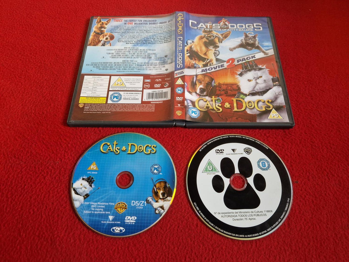 CATS DOGS 1 & 2 DVD