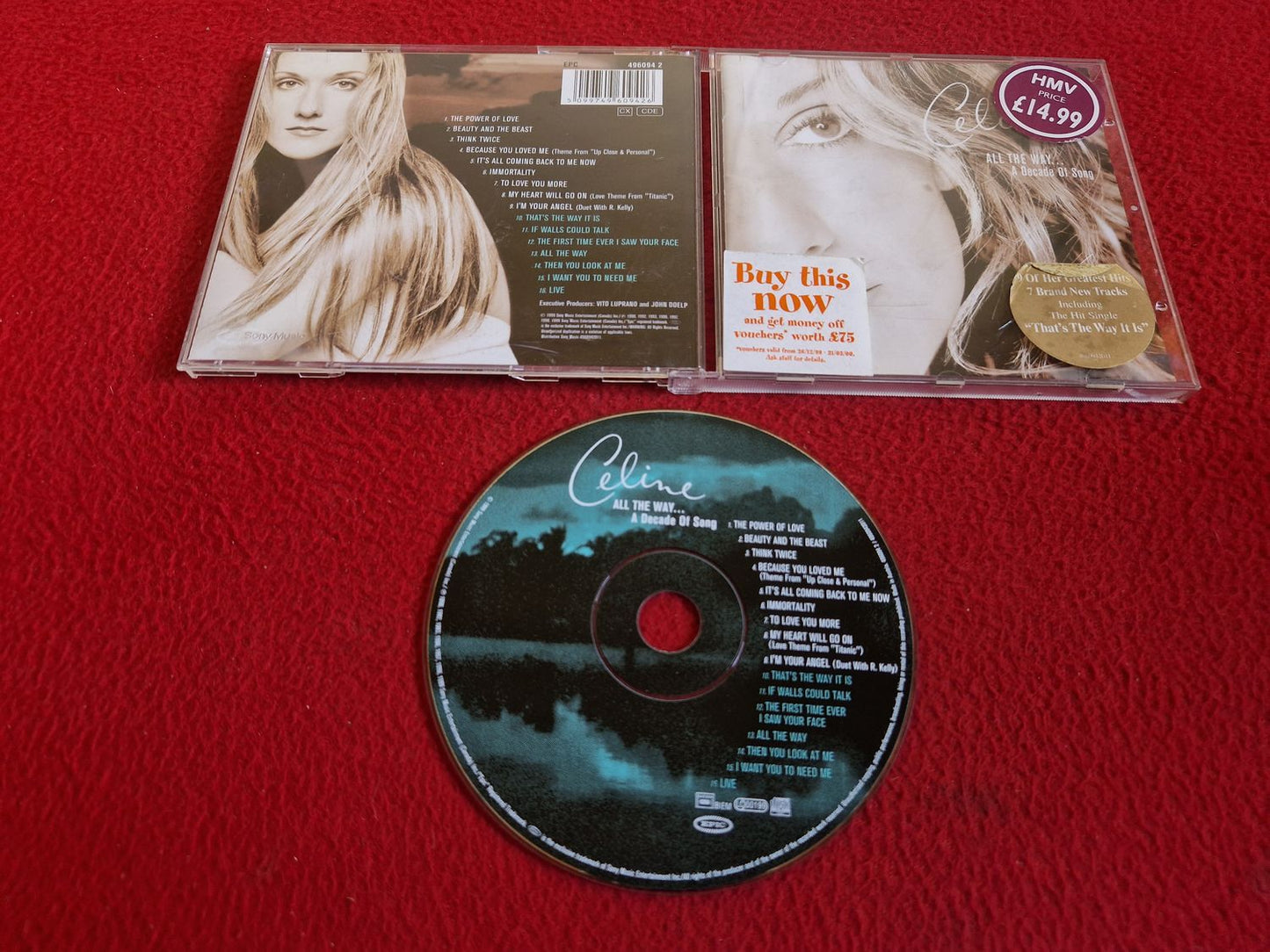 CELINE DION ALL THE WAY... A DECADE OF SONG CD