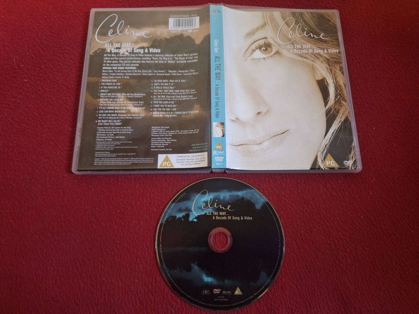 CELINE DION ALL THE WAY A DECADE OF SONG & VIDEO DVD