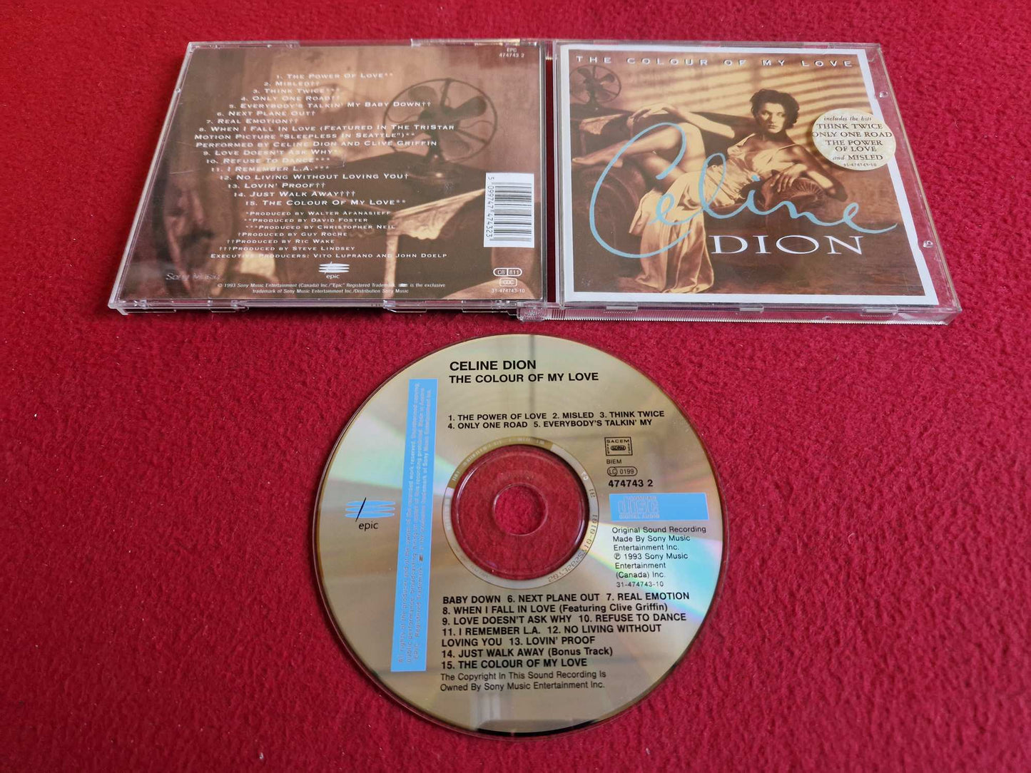 CELINE DION THE COLOUR OF MY LOVE CD