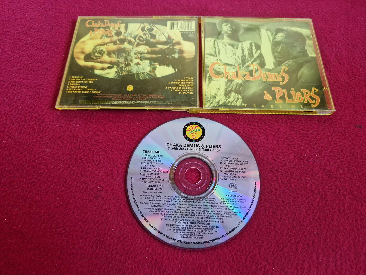 CHAKA DEMUS & PLIERS TEASE ME CD