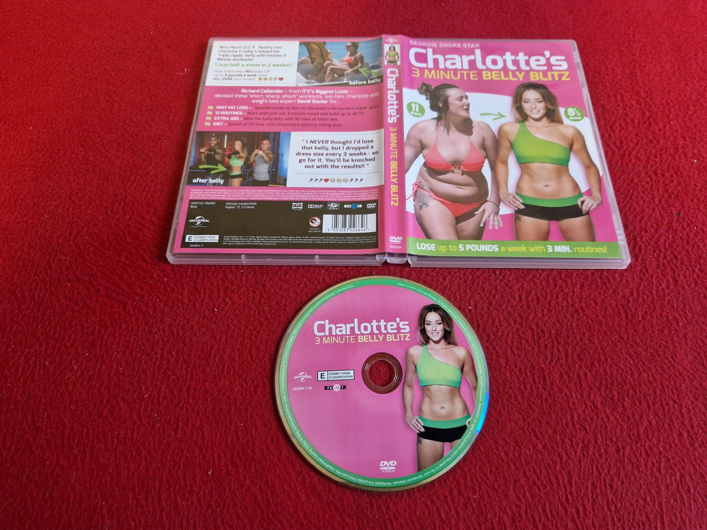 CHARLOTTE'S 3 MINUTE BELLY BLITZ DVD