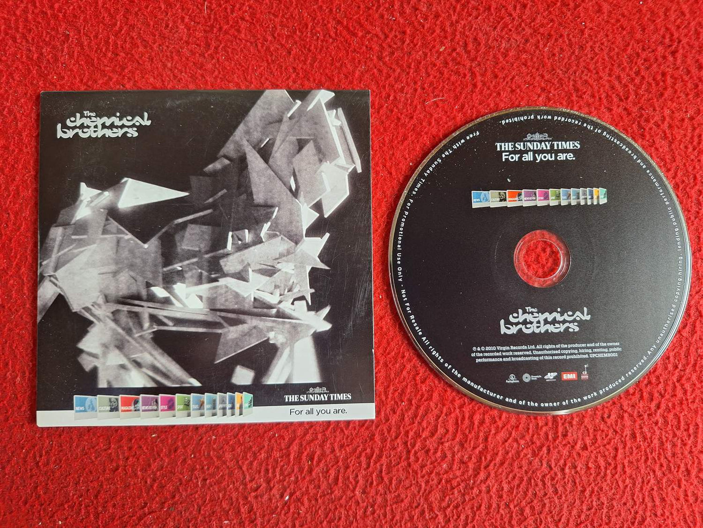 CHEMICAL BROTHERS FOR ALL YOU ARE [ THE SUNDAY TIMES ] CD