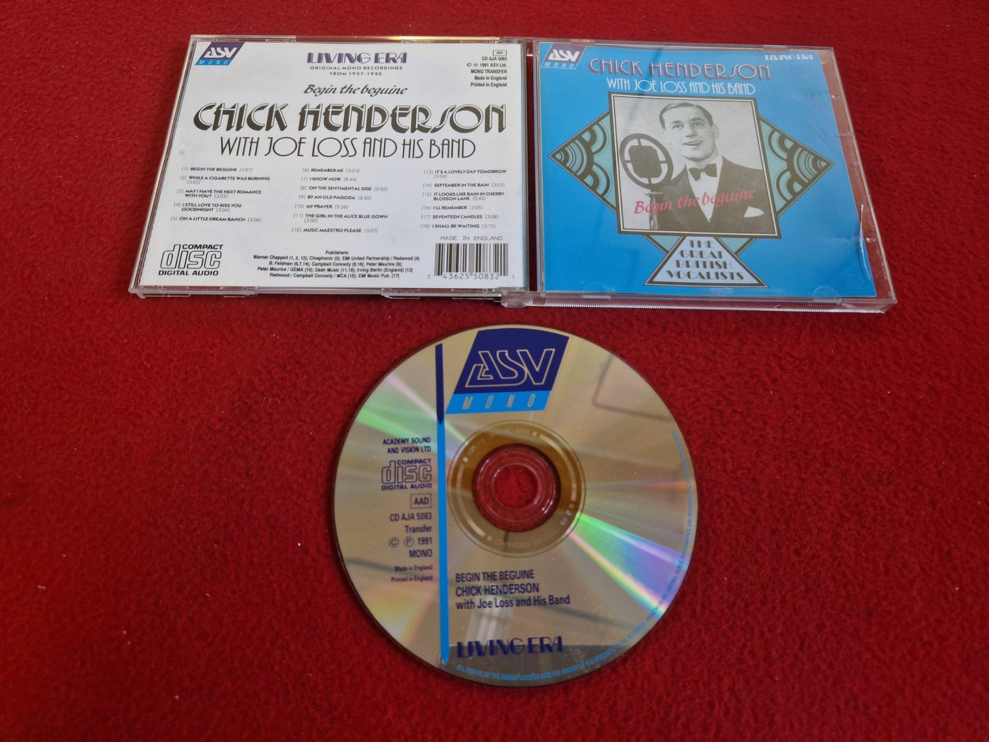 CHICK HENDERSON WITH JOE LOSS AND HIS BAND BEGIN THE BEGUINE till CD