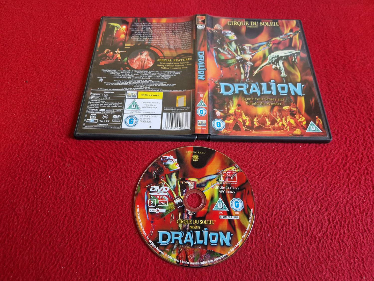 CIRQUE DU SOLEIL DRALION DVD