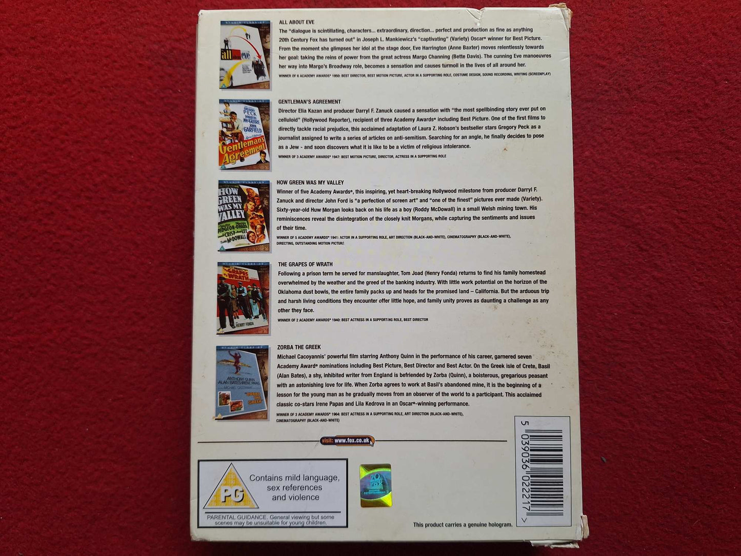 CLASSIC AWARD WINNERS - ALL ABOUT EVE / GENTLEMAN'S AGREEMENT mfl BOX DVD