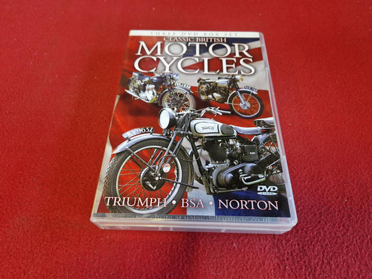 CLASSIC BRITISH MOTOR CYCLES TRIUMPH BSA NORTON BOX till DVD