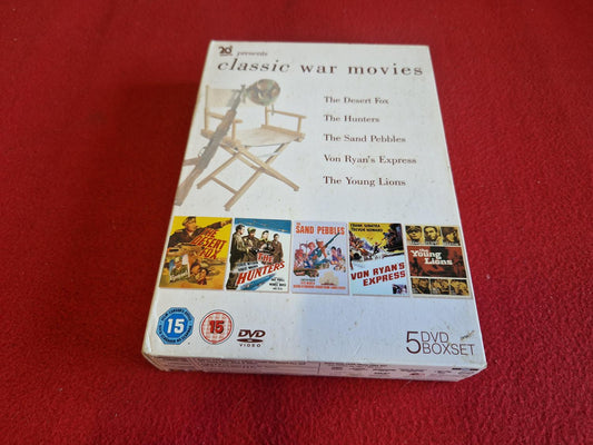 CLASSIC WAR MOVIES DESERT FOX / THE HUNTERS / THE SAND PEBBLES mfl BOX till DVD