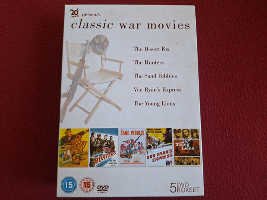 CLASSIC WAR MOVIES - THE DESERT FOX / THE HUNTERS mfl BOX DVD