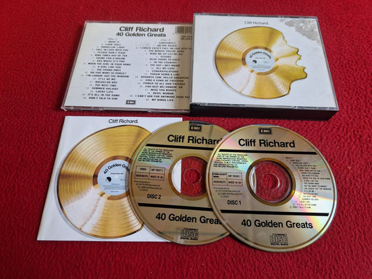 CLIFF RICHARD 40 GOLDEN GREATS CD BOX
