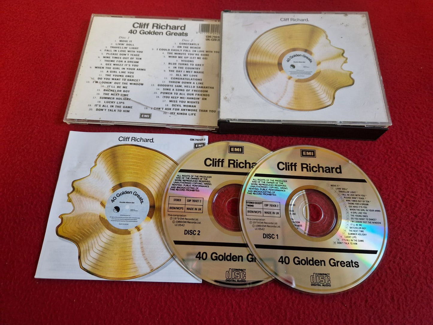 CLIFF RICHARD 40 GOLDEN GREATS CD BOX