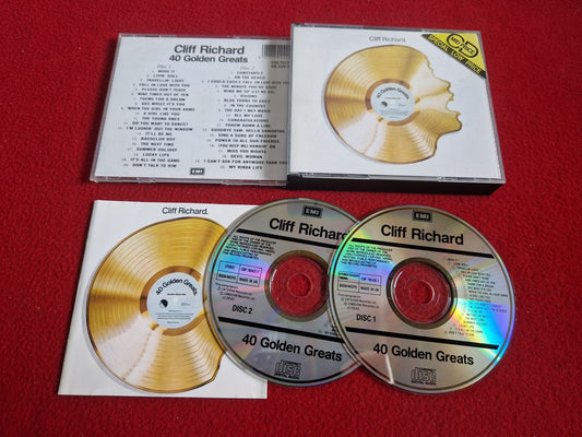 CLIFF RICHARD 40 GOLDEN GREATS CD BOX