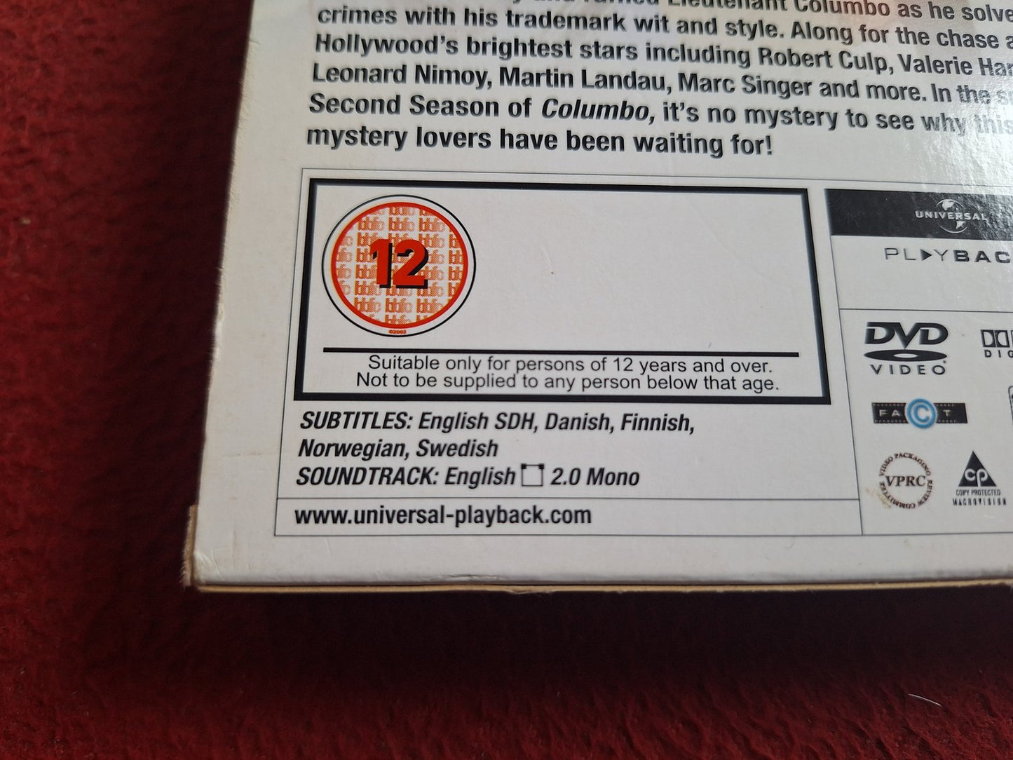 COLUMBO SEASON 2 BOX DVD