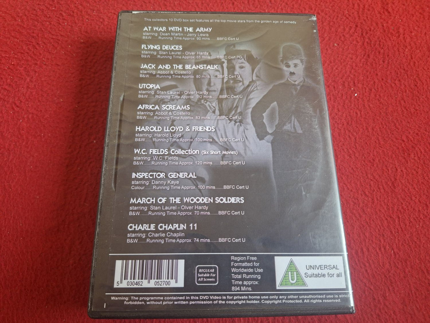 COMEDY COLLECTION - LAUREL / HARDY / CHAPLIN / ABBOT & COSTELLO mfl BOX DVD