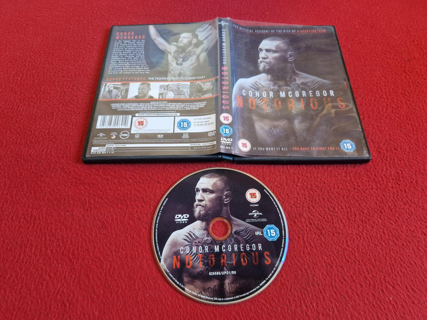 CONOR MCGREGOR NOTORIOUS DVD