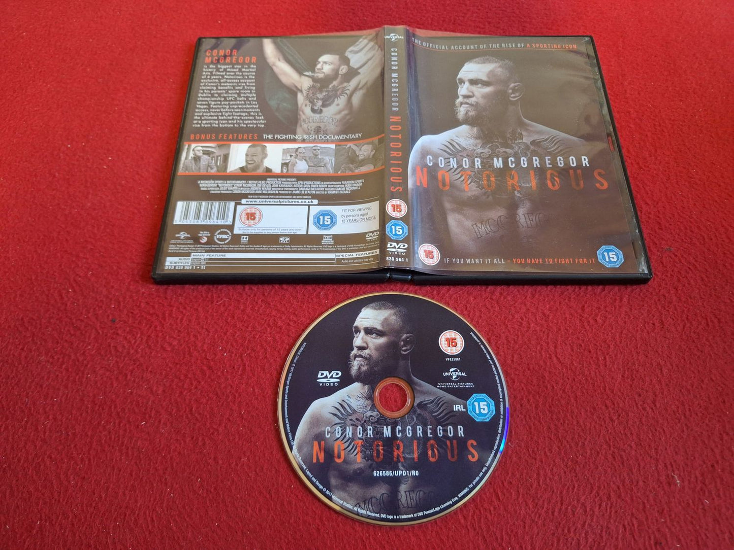 CONOR MCGREGOR NOTORIOUS DVD