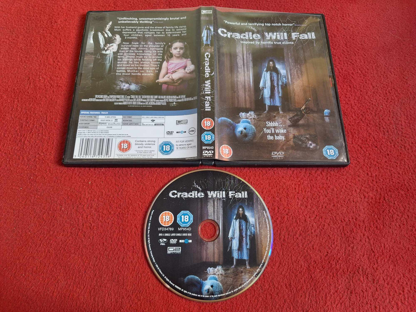 CRADLE WILL FALL DVD
