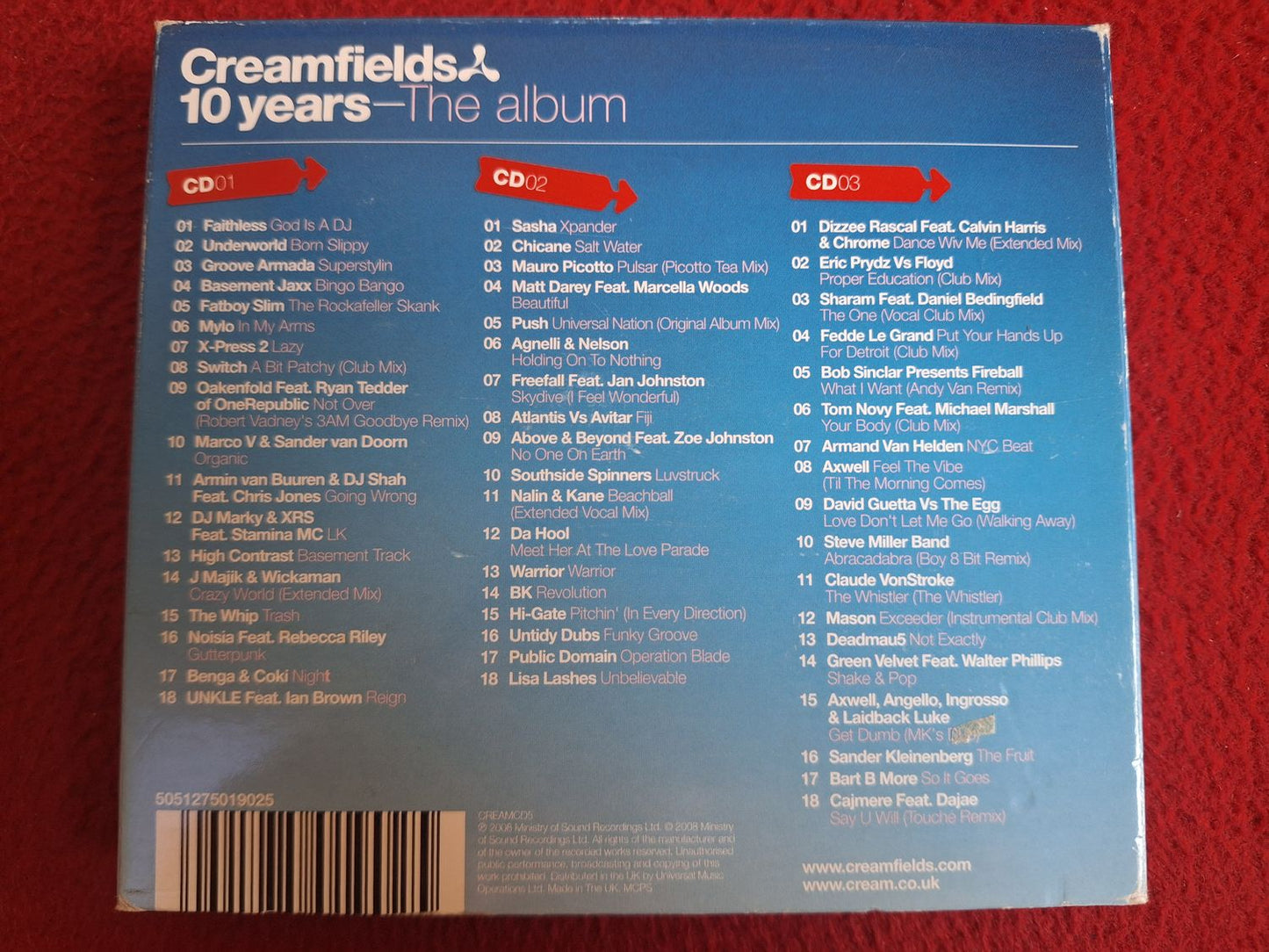 CREAMFIELDS 10 YEARS THE ALBUM CD BOX