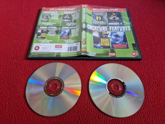 CREATURE FEATURES 2 - CROCODILE 1 & 2 / SHARK ATTACK 1 & 2 DVD