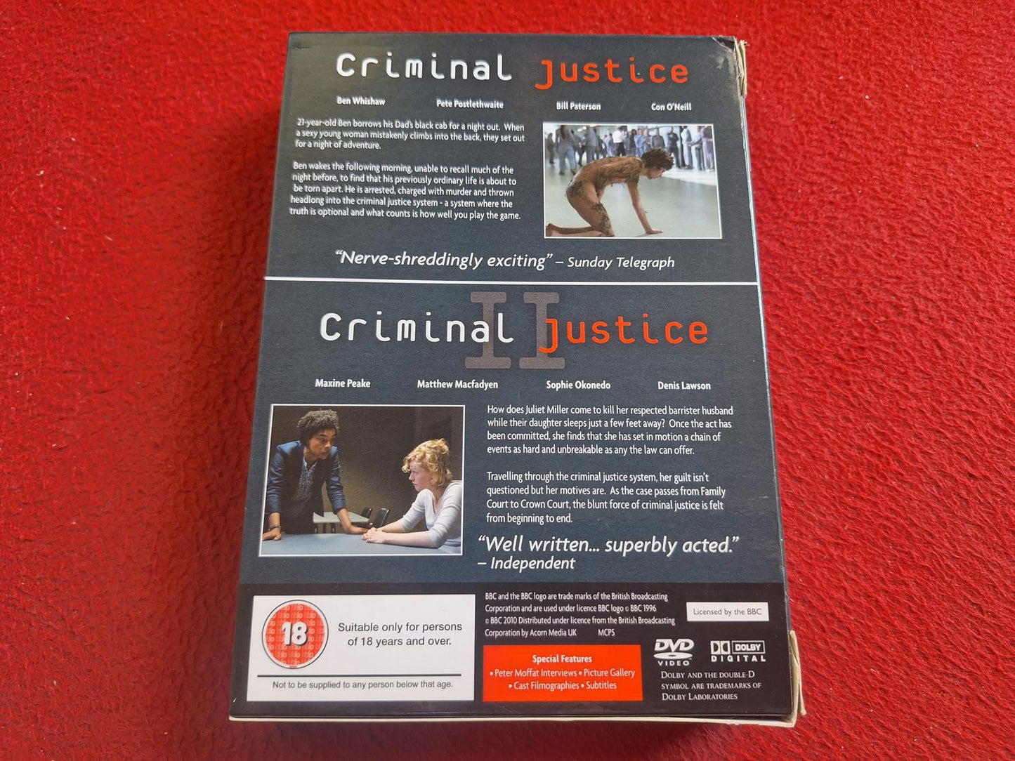 CRIMINAL JUSTICE SERIES 1 & 2 BOX DVD