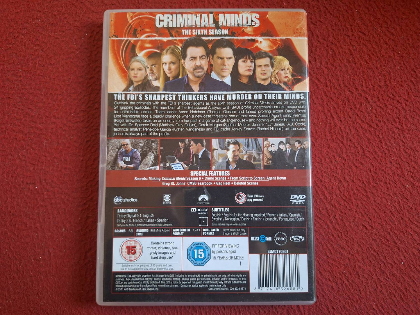CRIMINAL MINDS SEASON 6 BOX DVD