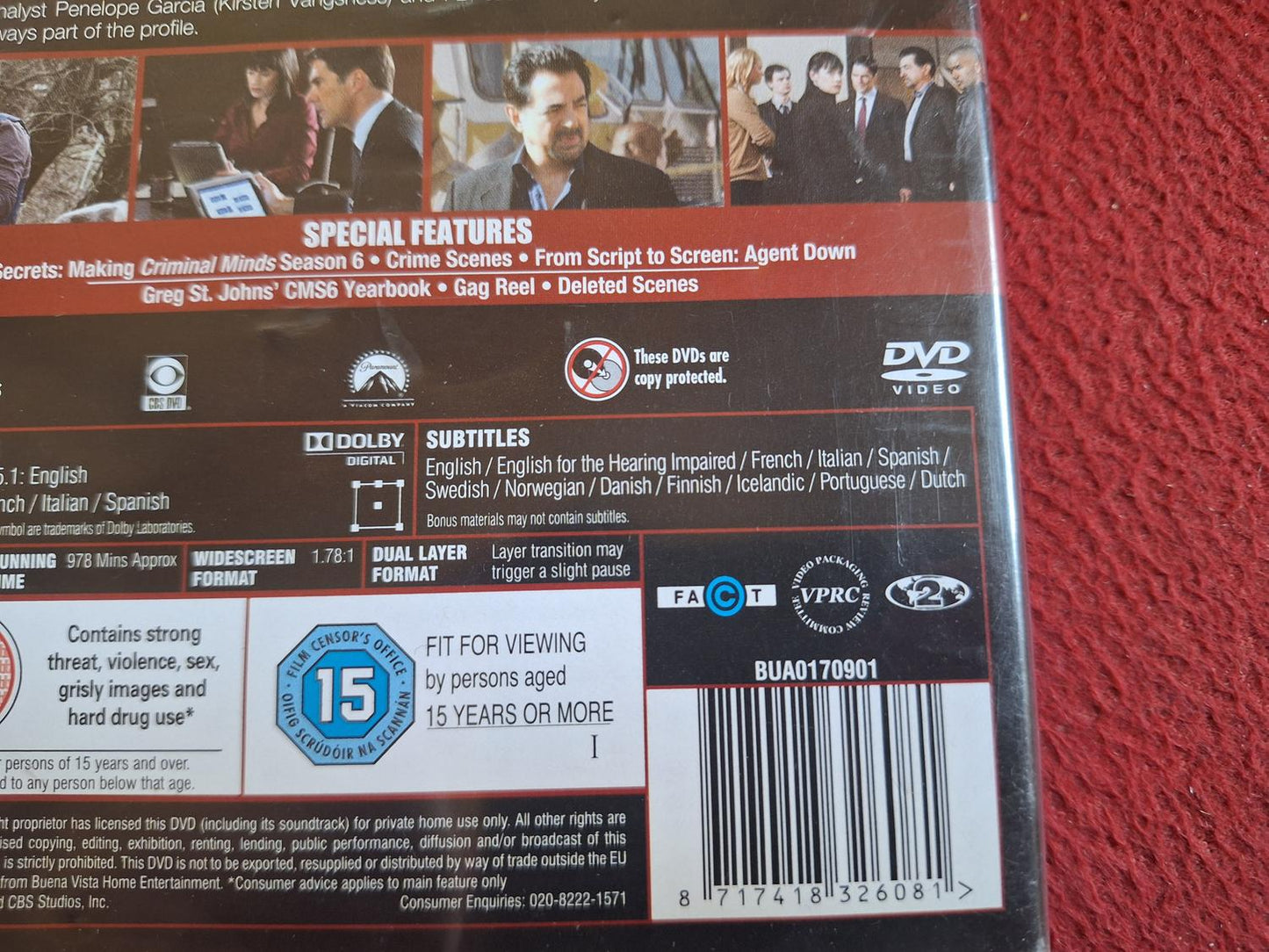CRIMINAL MINDS SEASON 6 BOX DVD