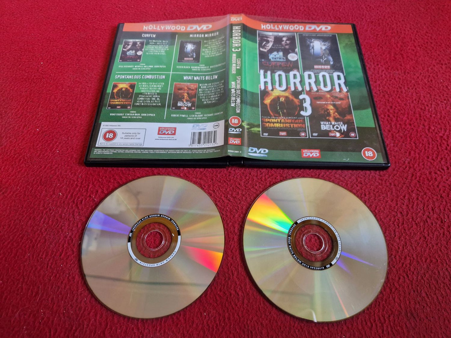 CURFEW / MIRROR MIRROR / SPONTANEOUS COMBUSTION / WHAT WAITS BELOW DVD