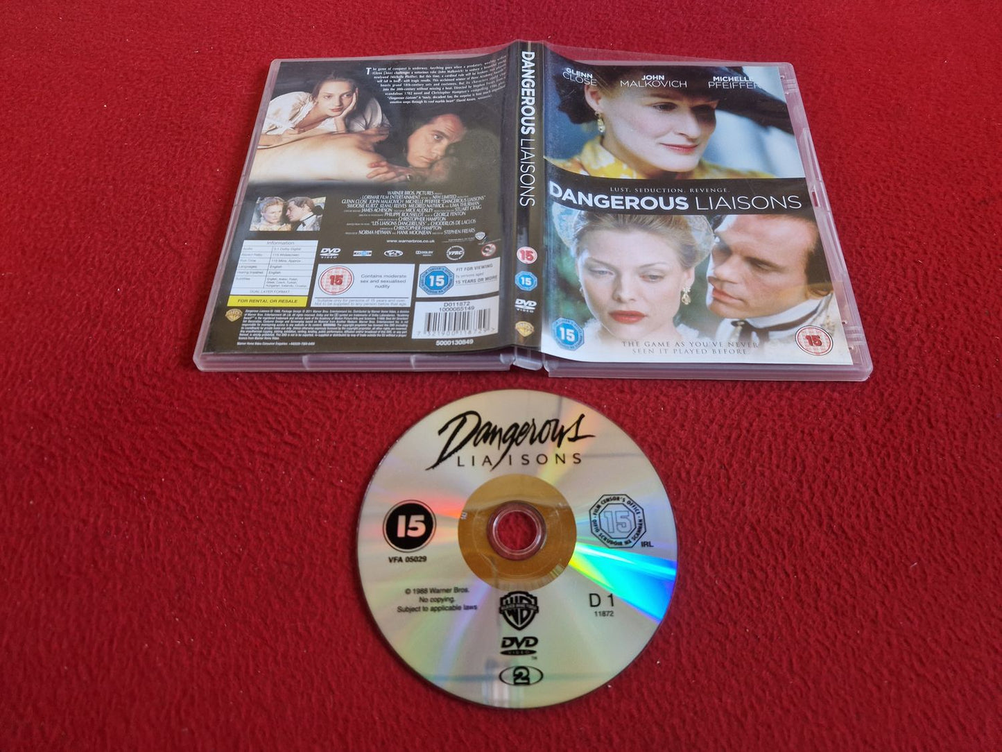 DANGEROUS LIAISONS DVD