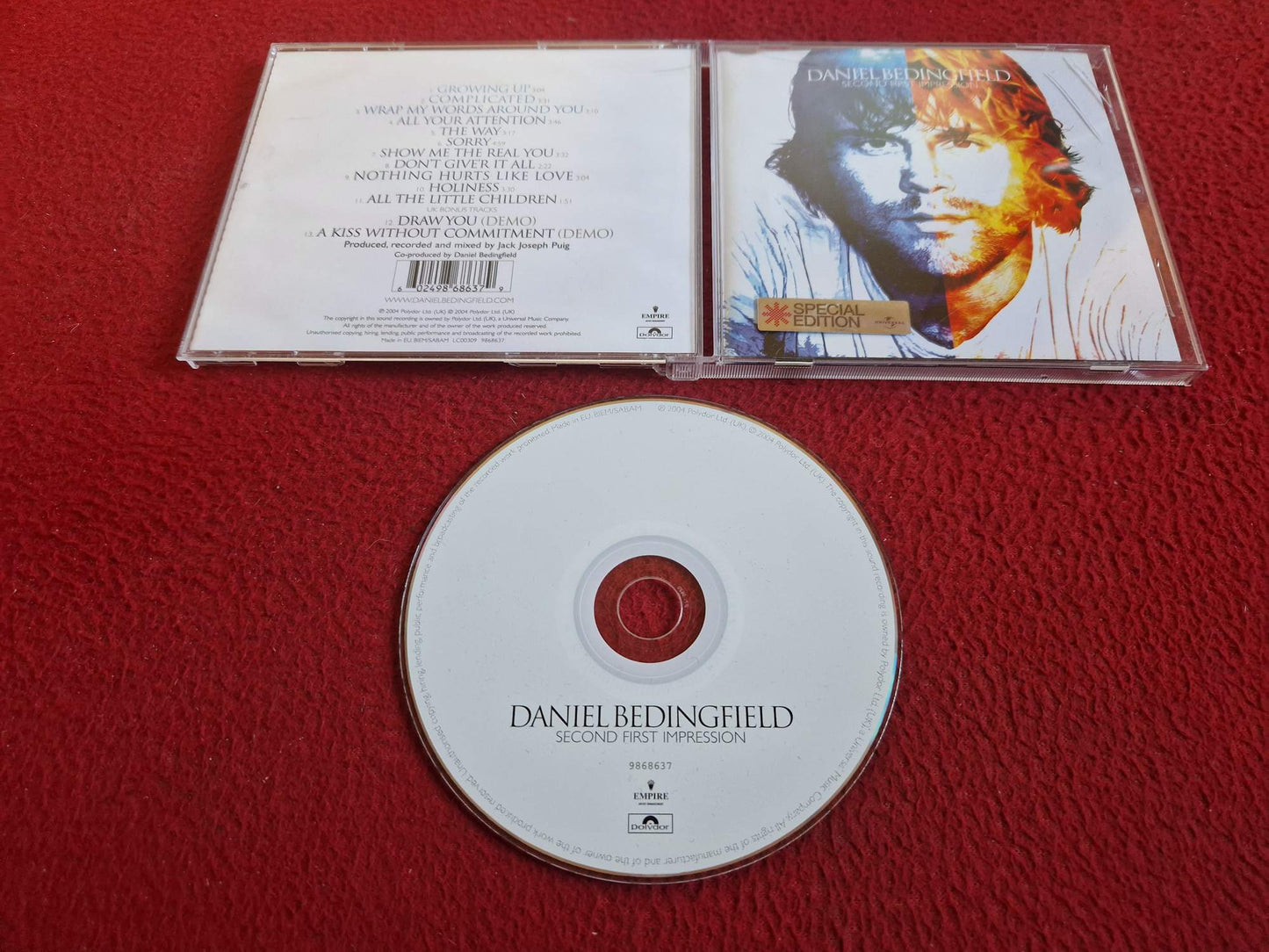 DANIEL BEDINGFIELD SECOND FIRST IMPRESSION CD