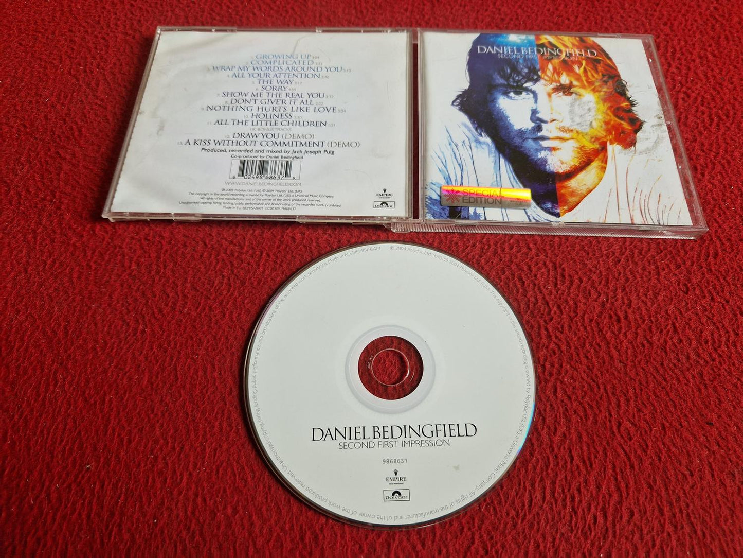 DANIEL BEDINGFIELD SECOND FIRST IMPRESSION CD