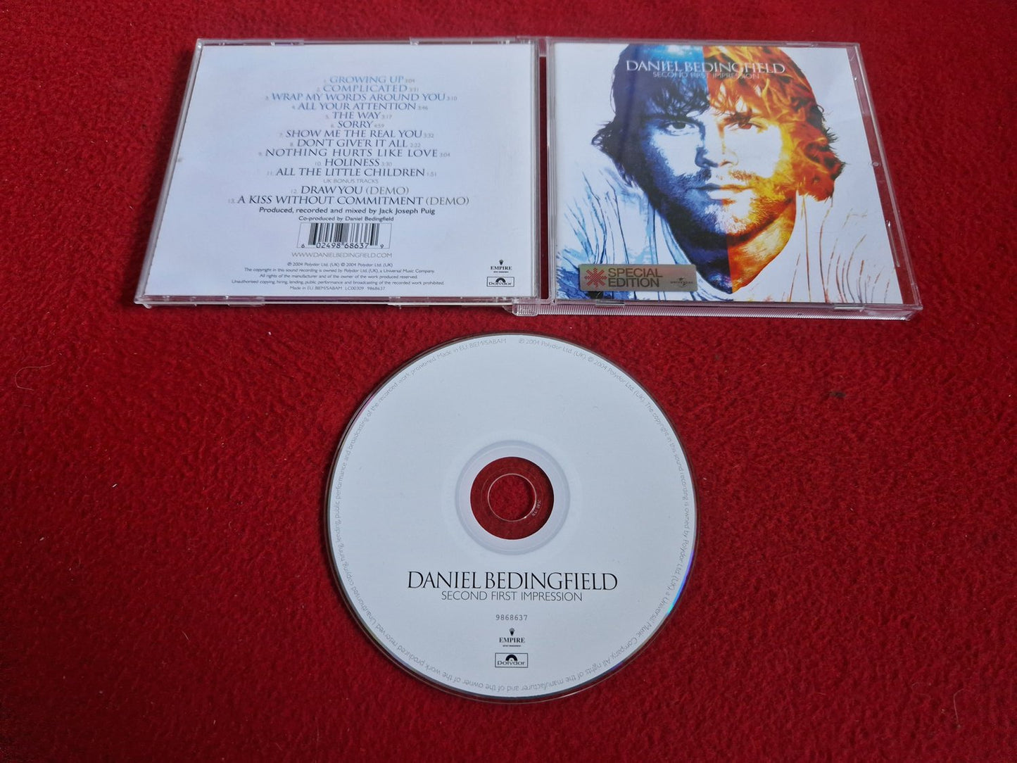 DANIEL BEDINGFIELD SECOND FIRST IMPRESSION CD