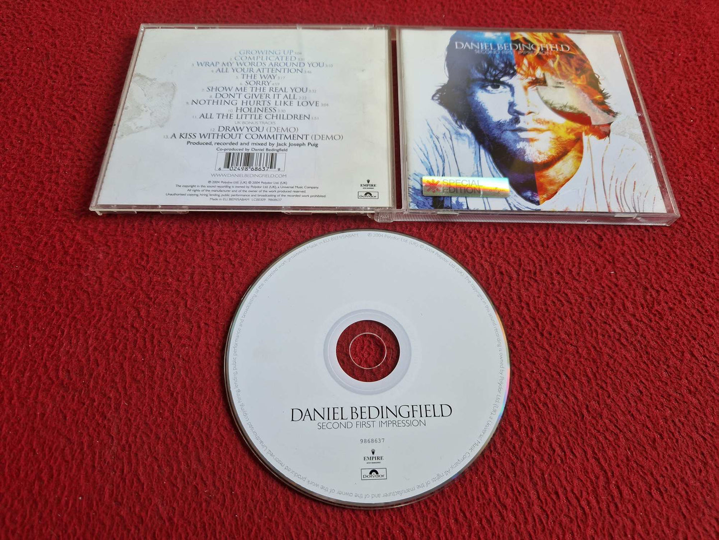 DANIEL BEDINGFIELD SECOND FIRST IMPRESSION CD
