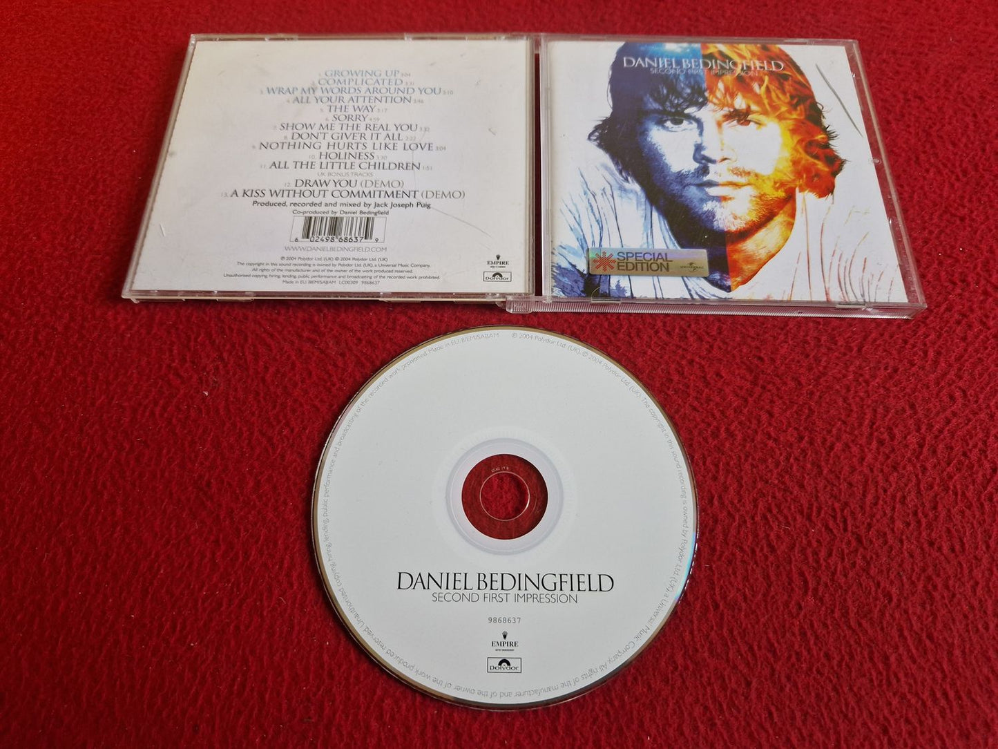 DANIEL BEDINGFIELD SECOND FIRST IMPRESSION SPECIAL EDITION CD