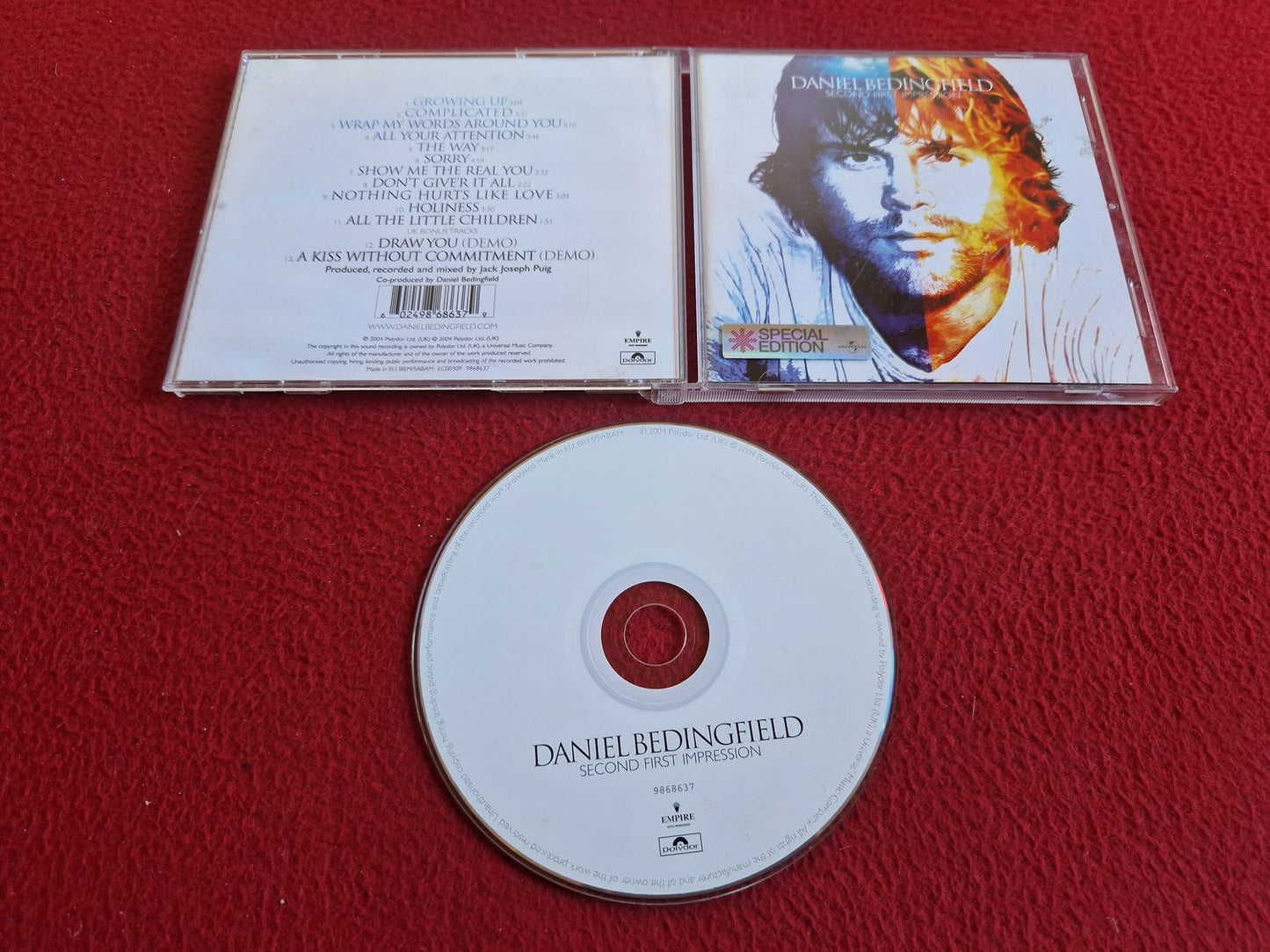 DANIEL BEDINGFIELD SECOND FIRST IMPRESSION SPECIAL EDITION CD