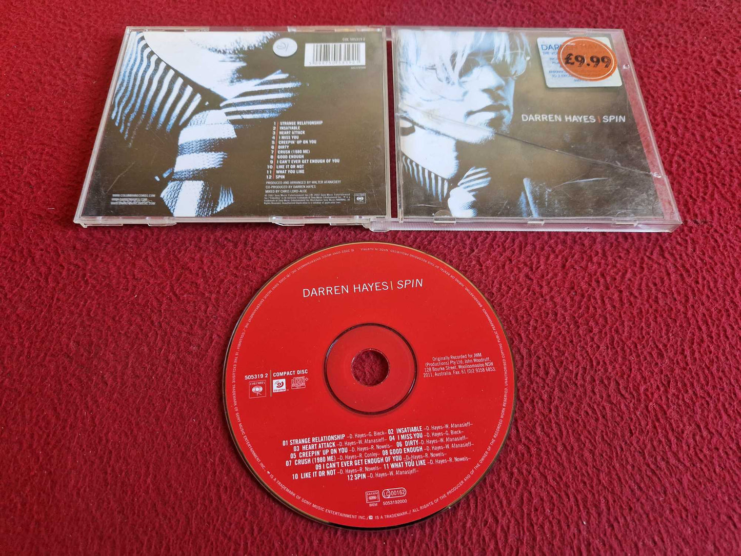 DARREN HAYES SPIN CD