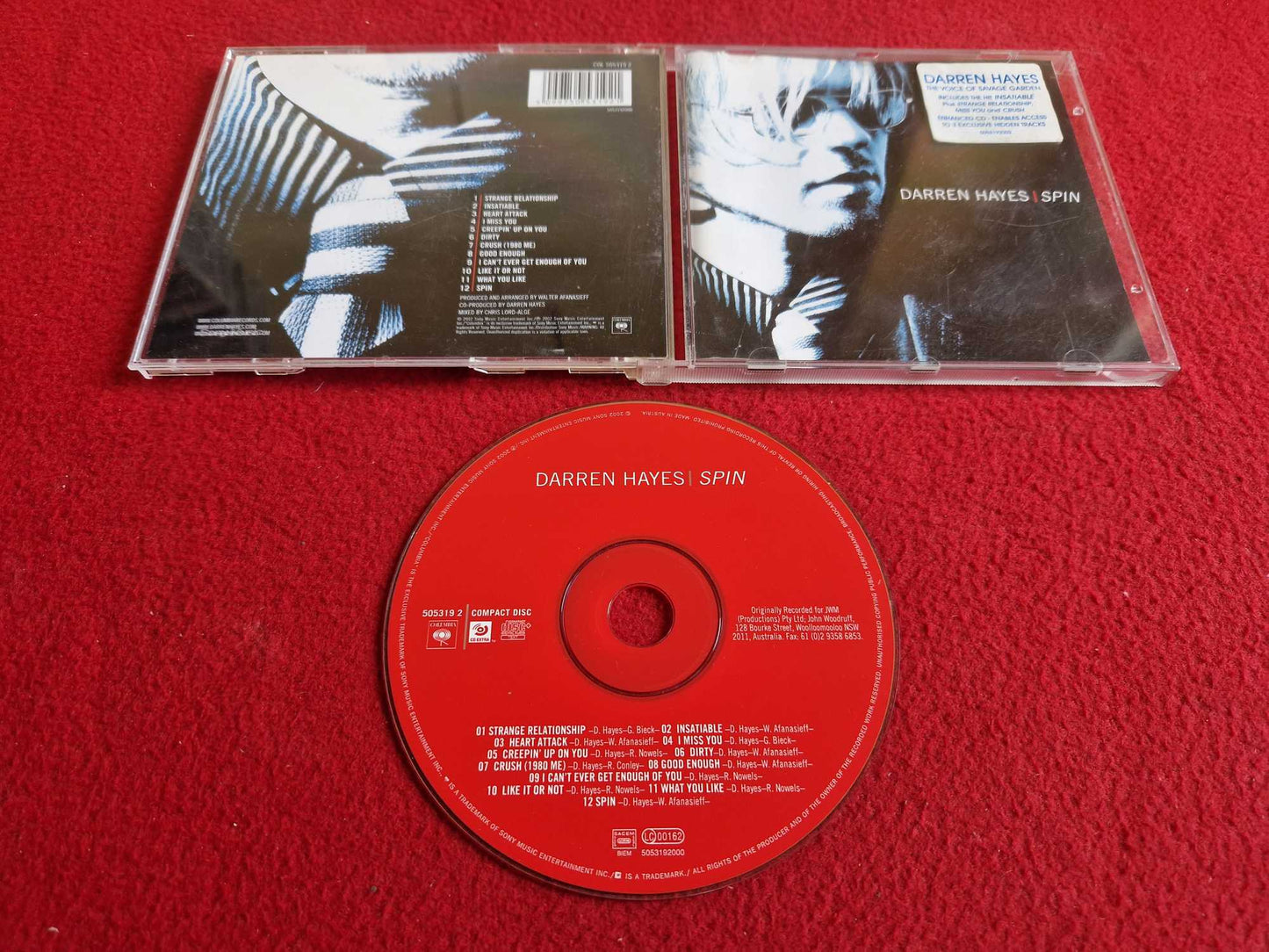 DARREN HAYES SPIN CD