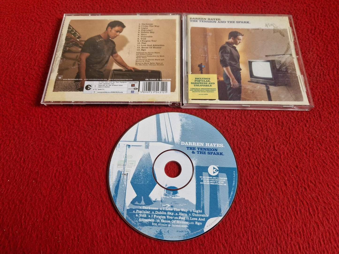 DARREN HAYES THE TENSION AND THE SPARK CD