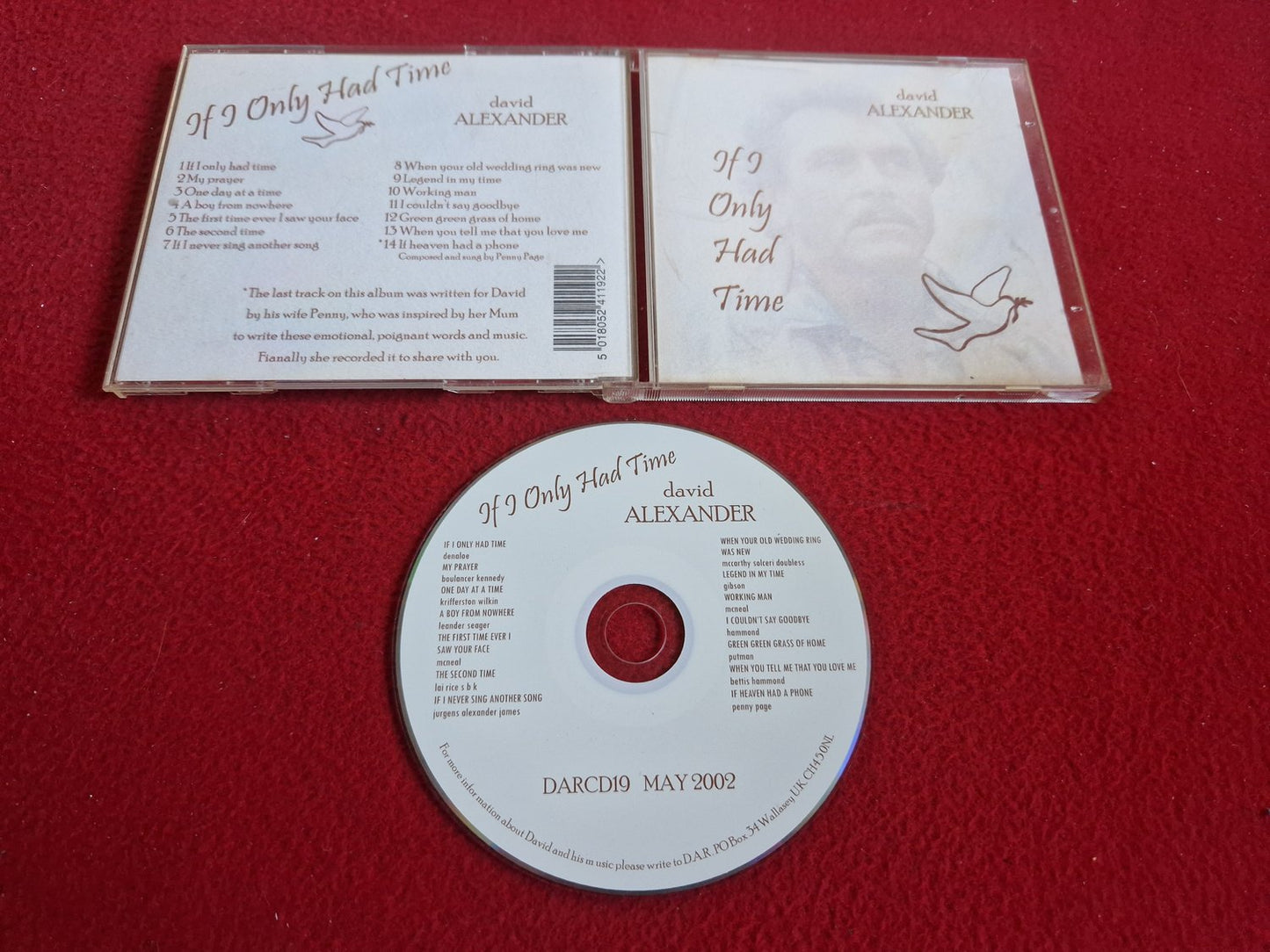 DAVID ALEXANDER IF I ONLY HAD TIME CD