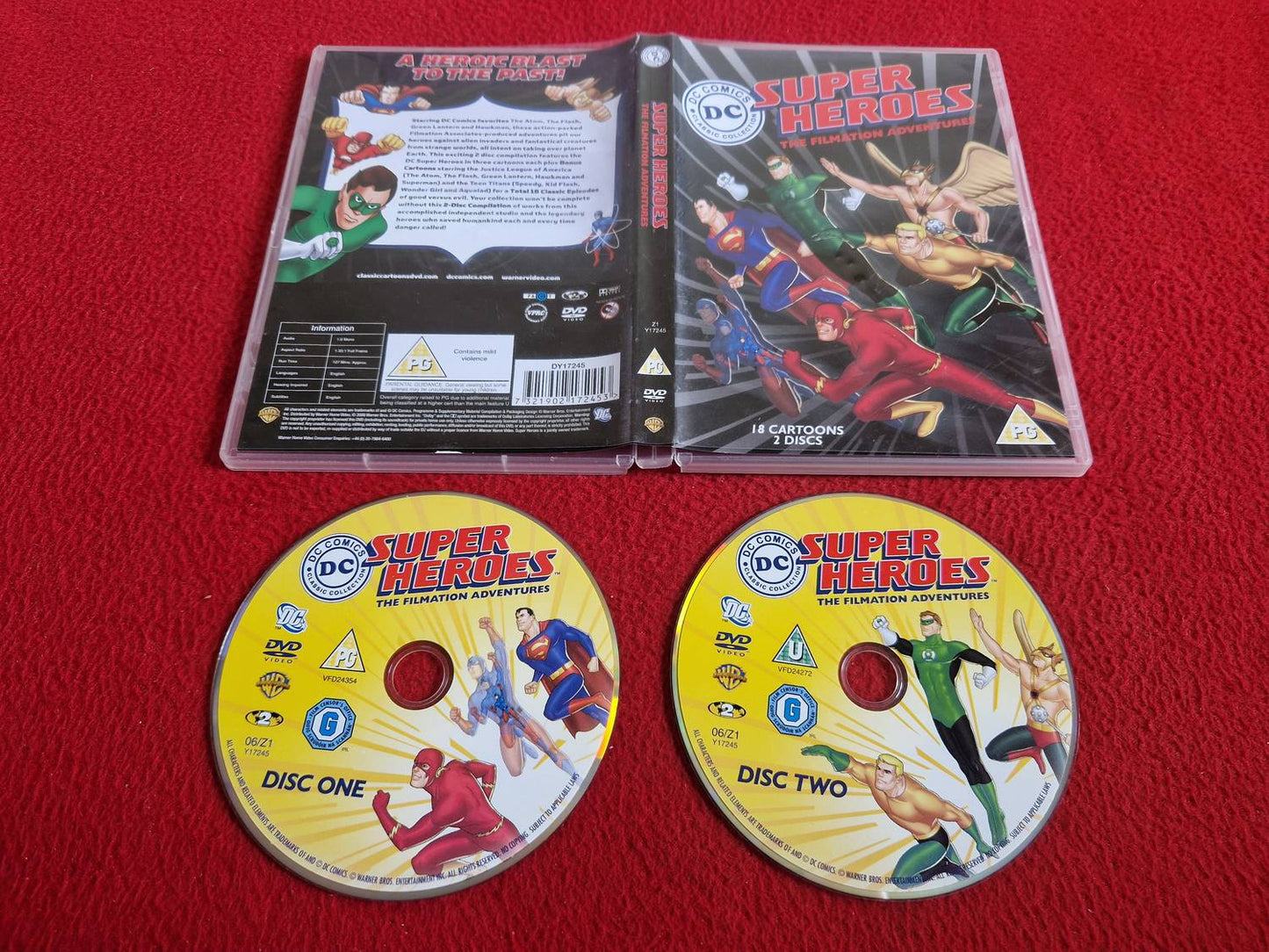 DC SUPER HEROES THE FILMATION ADVENTURE - 18 CARTOONS DVD