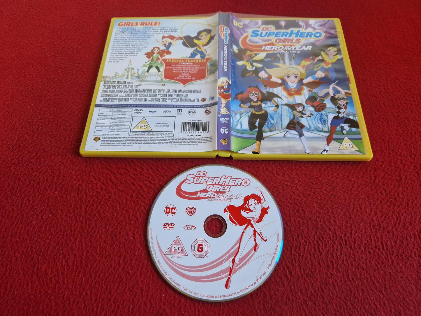 DC SUPERHERO GIRLS HERO OF THE YEAR ORIGINAL MOVIE DVD